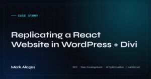 Replicating a React Website in WordPress + Divi