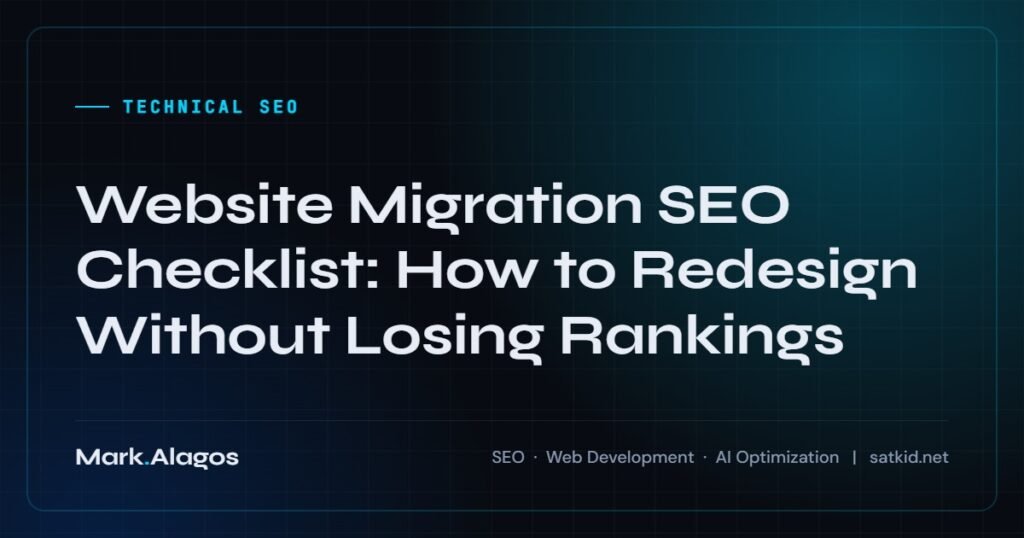 Website Migration SEO Checklist: How to Redesign Without Losing Rankings