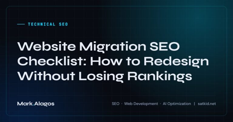 Website Migration SEO Checklist: How to Redesign Without Losing Rankings